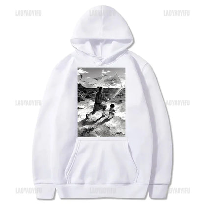 Japan Manga VAGABOND Miyamoto Musashi Print Man Hoodies Acg Fans Streetwear Hipster Otaku Clothing Casual Girl Sweatshirts