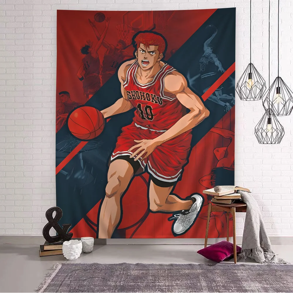 Anime SLAM DUNK Sakuragi Tapestry Art Printing Art Science Fiction Room Home Decor Wall Art Decor