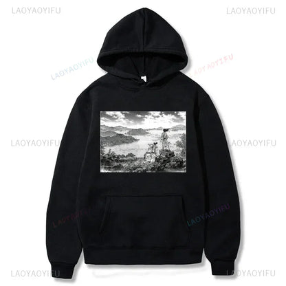 Japan Manga VAGABOND Miyamoto Musashi Print Man Hoodies Acg Fans Streetwear Hipster Otaku Clothing Casual Girl Sweatshirts