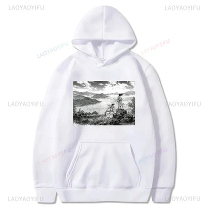 Japan Manga VAGABOND Miyamoto Musashi Print Man Hoodies Acg Fans Streetwear Hipster Otaku Clothing Casual Girl Sweatshirts