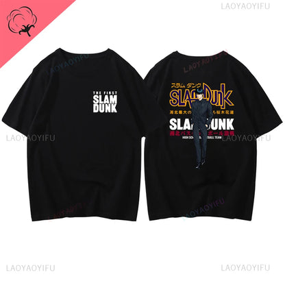 Slam Dunk Basketball Summer Sports Illustrated Short Sleeve T-shirt SlamDunk Sakuragi Hanamichi Printed Man Loose Tide Clothes
