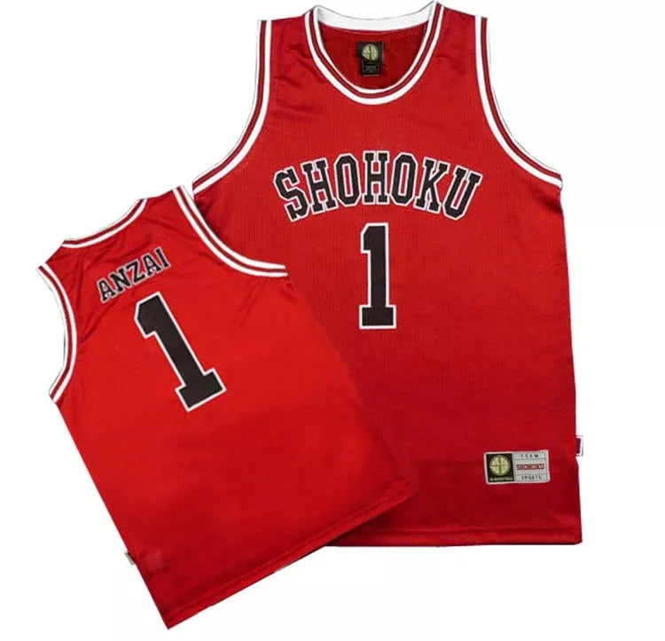 Anime Shohoku School Basketball Team Jersey 1-15 Cosplay Costume Sakuragi Hanamichi Rukawa Jersey Sports Wear Uniform