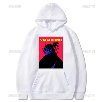 Harajuku VAGABOND Miyamoto Musashi Print Graphic Man Hoodies Acg Fans Streetwear Hipster Otaku Clothing Casual Girl Sweatshirts