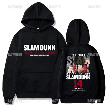 Slam Dunk Anime Hoodie Men Sakuragi Hanamichi Kaede Rukawa Hooded Sweatshirs Classic Japanese Manga Autumn and Winter Pullover