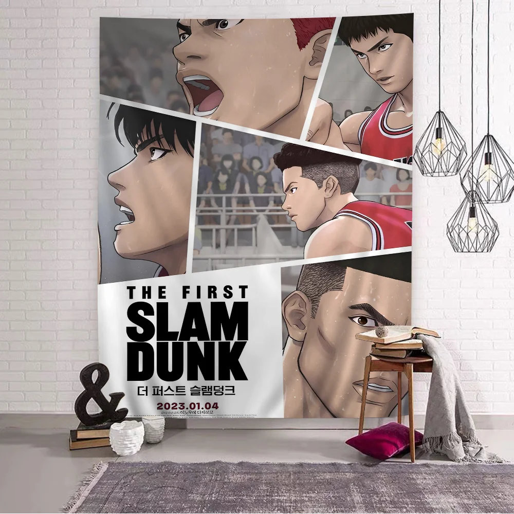 Anime SLAM DUNK Sakuragi Tapestry Art Printing Art Science Fiction Room Home Decor Wall Art Decor