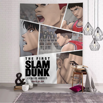 Anime SLAM DUNK Sakuragi Tapestry Art Printing Art Science Fiction Room Home Decor Wall Art Decor