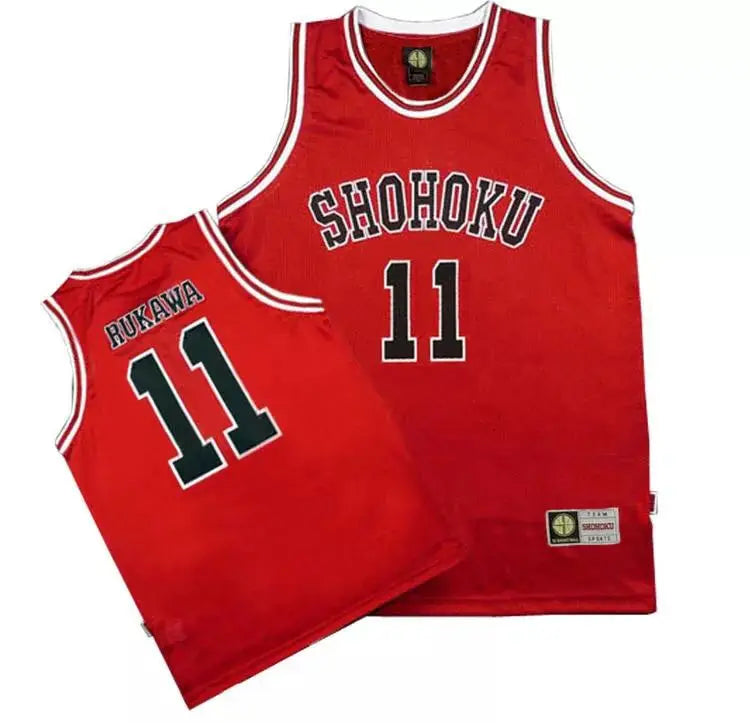 Anime Shohoku School Basketball Team Jersey 1-15 Cosplay Costume Sakuragi Hanamichi Rukawa Jersey Sports Wear Uniform