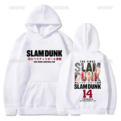 Slam Dunk Anime Hoodie Men Sakuragi Hanamichi Kaede Rukawa Hooded Sweatshirs Classic Japanese Manga Autumn and Winter Pullover