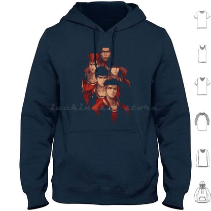 Slam Retro Vintage Hoodie Cotton Long Sleeve Anime Slam Manga Basketball Japan Shohoku Hanamichi Sakuragi Sakuragi