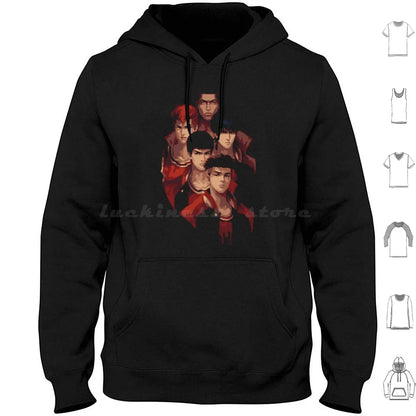 Slam Retro Vintage Hoodie Cotton Long Sleeve Anime Slam Manga Basketball Japan Shohoku Hanamichi Sakuragi Sakuragi