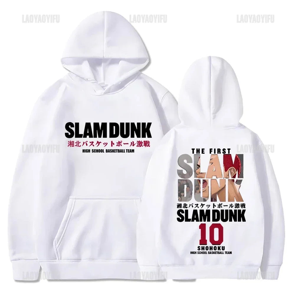 Slam Dunk Anime Hoodie Men Sakuragi Hanamichi Kaede Rukawa Hooded Sweatshirs Classic Japanese Manga Autumn and Winter Pullover