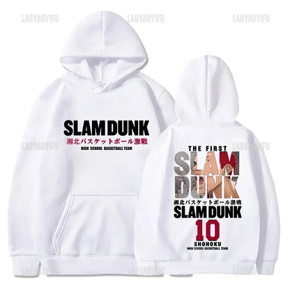 Slam Dunk Anime Hoodie Men Sakuragi Hanamichi Kaede Rukawa Hooded Sweatshirs Classic Japanese Manga Autumn and Winter Pullover
