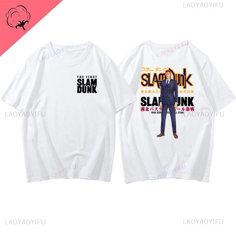 Slam Dunk Basketball Summer Sports Illustrated Short Sleeve T-shirt SlamDunk Sakuragi Hanamichi Printed Man Loose Tide Clothes