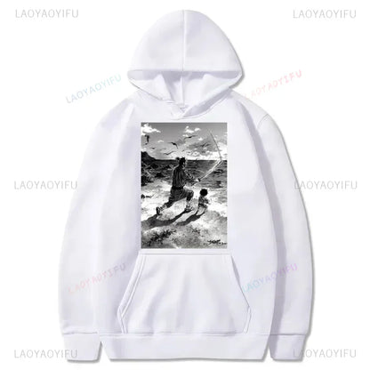 Japan Manga VAGABOND Miyamoto Musashi Print Man Hoodies Acg Fans Streetwear Hipster Otaku Clothing Casual Girl Sweatshirts