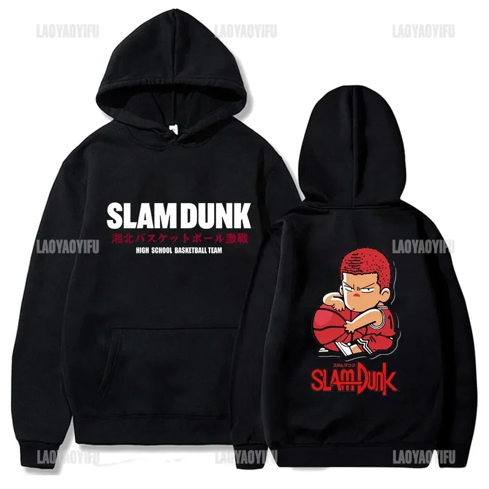 Slam Dunk Anime Hoodie Men Sakuragi Hanamichi Kaede Rukawa Hooded Sweatshirs Classic Japanese Manga Autumn and Winter Pullover