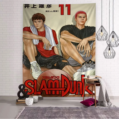 Anime SLAM DUNK Sakuragi Tapestry Art Printing Art Science Fiction Room Home Decor Wall Art Decor