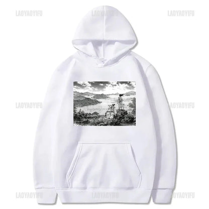 Japan Manga VAGABOND Miyamoto Musashi Print Man Hoodies Acg Fans Streetwear Hipster Otaku Clothing Casual Girl Sweatshirts