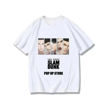 Japanese Anime The First Slam Dunk Man Women T-Shirt Slam Dunk Shohoku Basketball Team T-shirt Sakuragi Hanamichi Print Men Tees