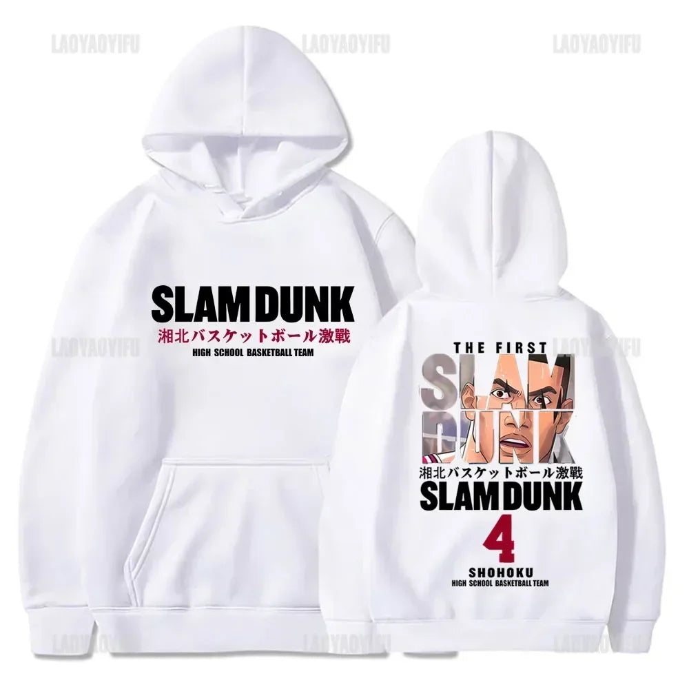 Slam Dunk Anime Hoodie Men Sakuragi Hanamichi Kaede Rukawa Hooded Sweatshirs Classic Japanese Manga Autumn and Winter Pullover
