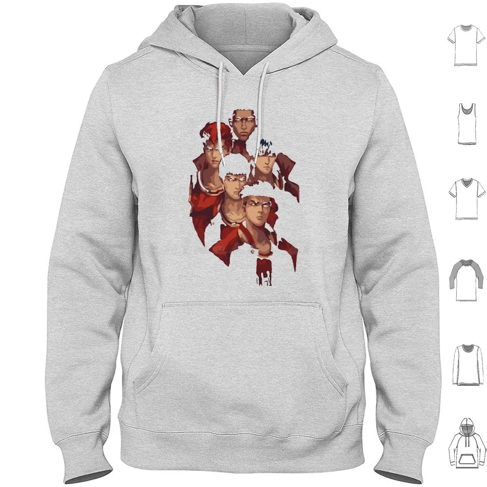 Slam Retro Vintage Hoodie Cotton Long Sleeve Anime Slam Manga Basketball Japan Shohoku Hanamichi Sakuragi Sakuragi