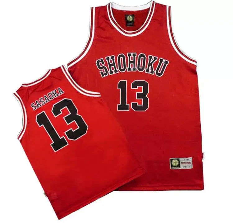 Anime Shohoku School Basketball Team Jersey 1-15 Cosplay Costume Sakuragi Hanamichi Rukawa Jersey Sports Wear Uniform