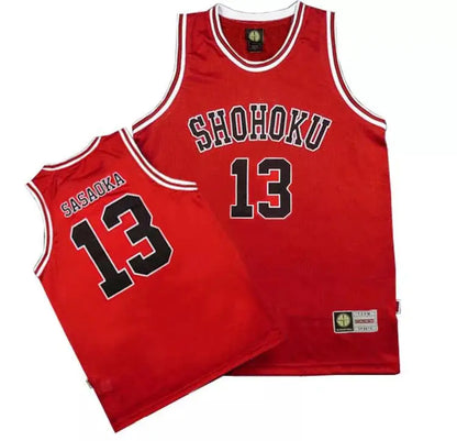 Anime Shohoku School Basketball Team Jersey 1-15 Cosplay Costume Sakuragi Hanamichi Rukawa Jersey Sports Wear Uniform