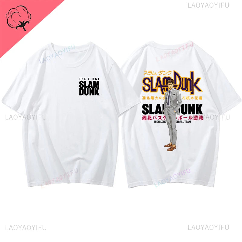 Slam Dunk Basketball Summer Sports Illustrated Short Sleeve T-shirt SlamDunk Sakuragi Hanamichi Printed Man Loose Tide Clothes