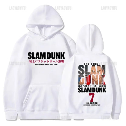 Slam Dunk Anime Hoodie Men Sakuragi Hanamichi Kaede Rukawa Hooded Sweatshirs Classic Japanese Manga Autumn and Winter Pullover