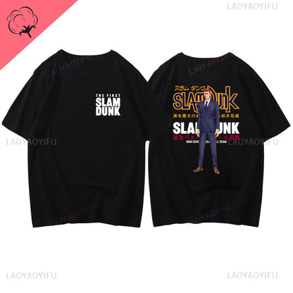 Slam Dunk Basketball Summer Sports Illustrated Short Sleeve T-shirt SlamDunk Sakuragi Hanamichi Printed Man Loose Tide Clothes