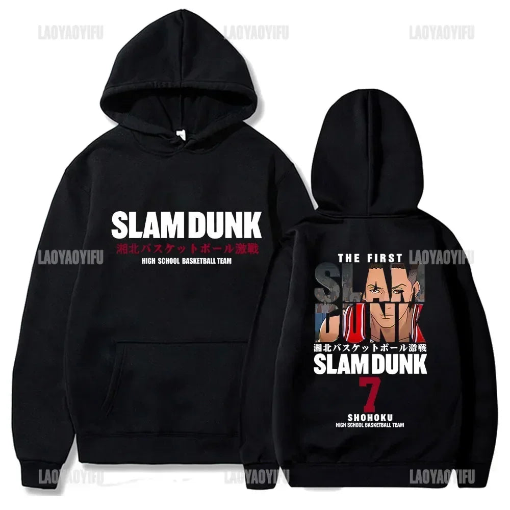 Slam Dunk Anime Hoodie Men Sakuragi Hanamichi Kaede Rukawa Hooded Sweatshirs Classic Japanese Manga Autumn and Winter Pullover