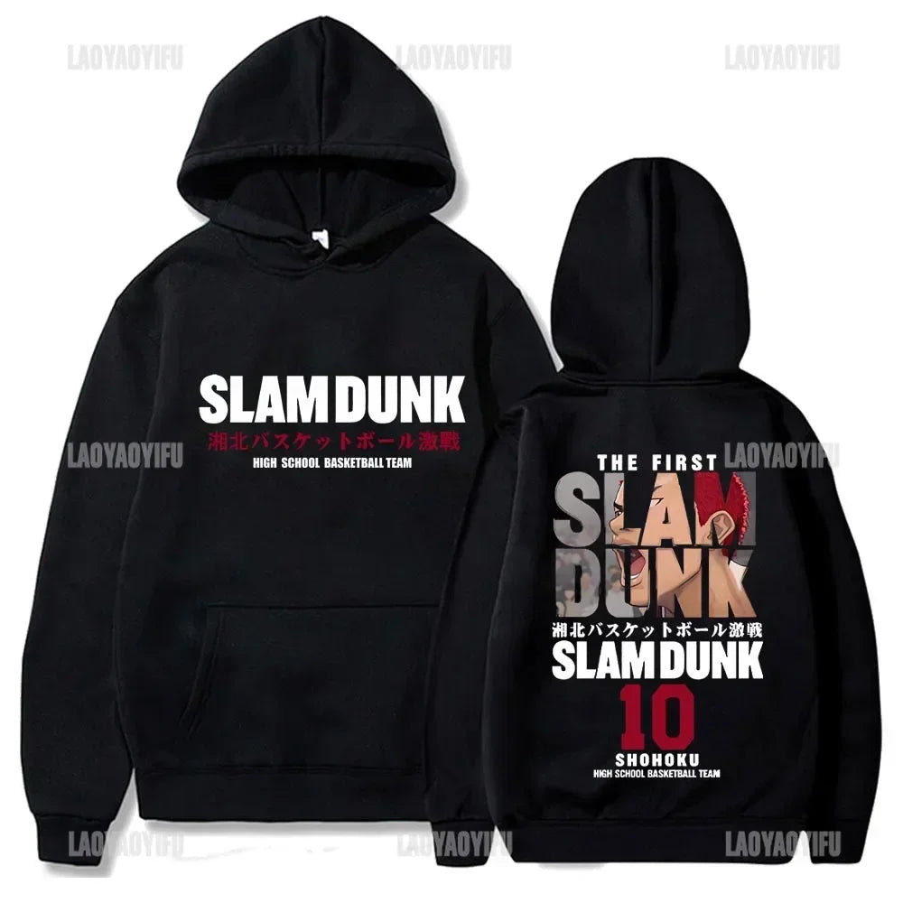 Slam Dunk Anime Hoodie Men Sakuragi Hanamichi Kaede Rukawa Hooded Sweatshirs Classic Japanese Manga Autumn and Winter Pullover