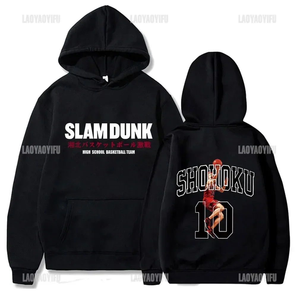 Slam Dunk Anime Hoodie Men Sakuragi Hanamichi Kaede Rukawa Hooded Sweatshirs Classic Japanese Manga Autumn and Winter Pullover