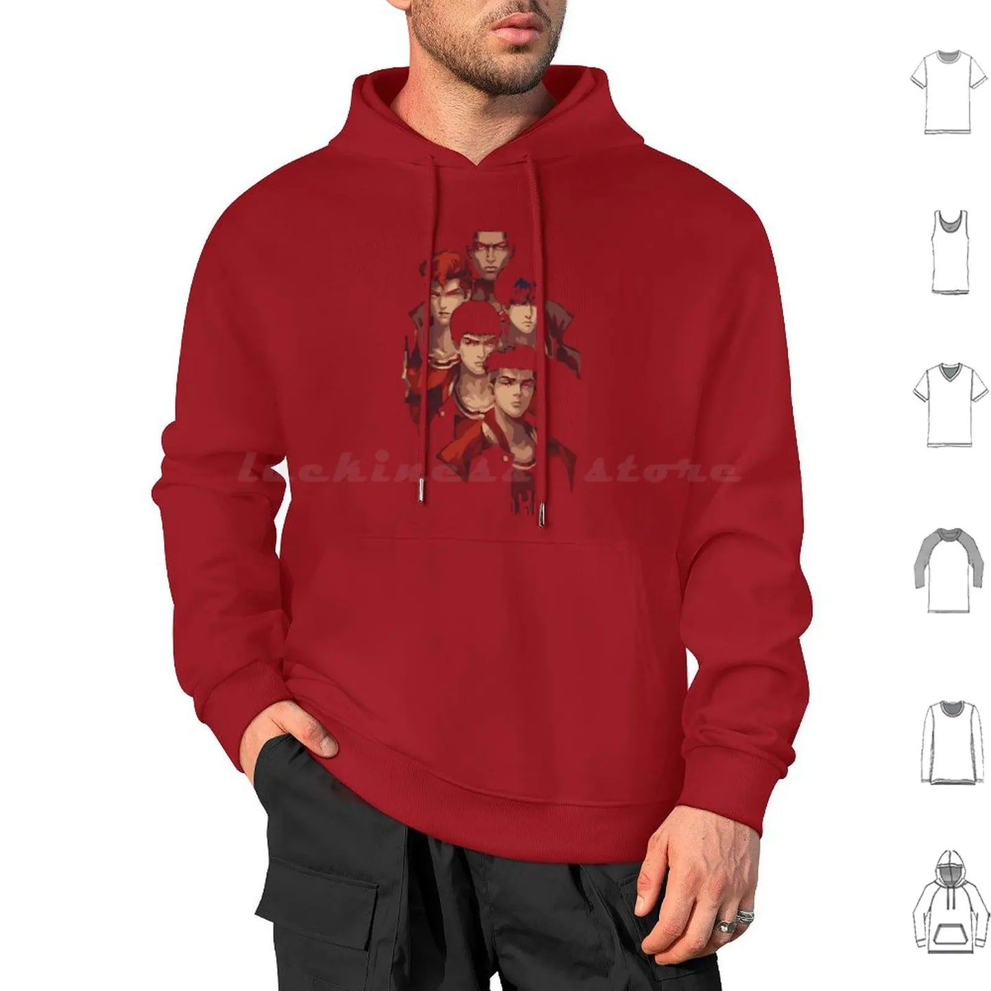 Slam Retro Vintage Hoodie Cotton Long Sleeve Anime Slam Manga Basketball Japan Shohoku Hanamichi Sakuragi Sakuragi