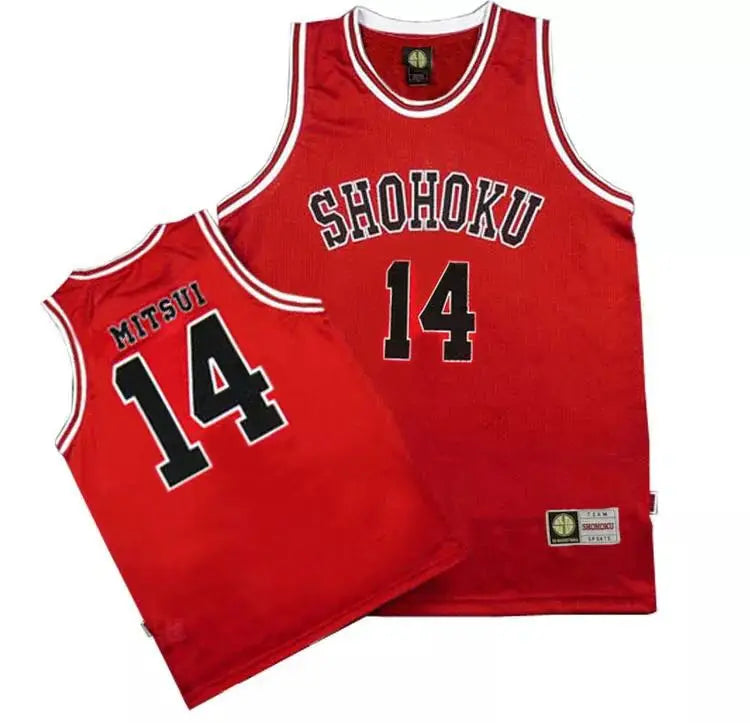 Anime Shohoku School Basketball Team Jersey 1-15 Cosplay Costume Sakuragi Hanamichi Rukawa Jersey Sports Wear Uniform