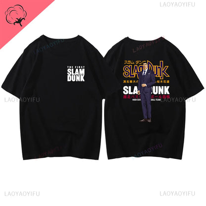 Slam Dunk Basketball Summer Sports Illustrated Short Sleeve T-shirt SlamDunk Sakuragi Hanamichi Printed Man Loose Tide Clothes