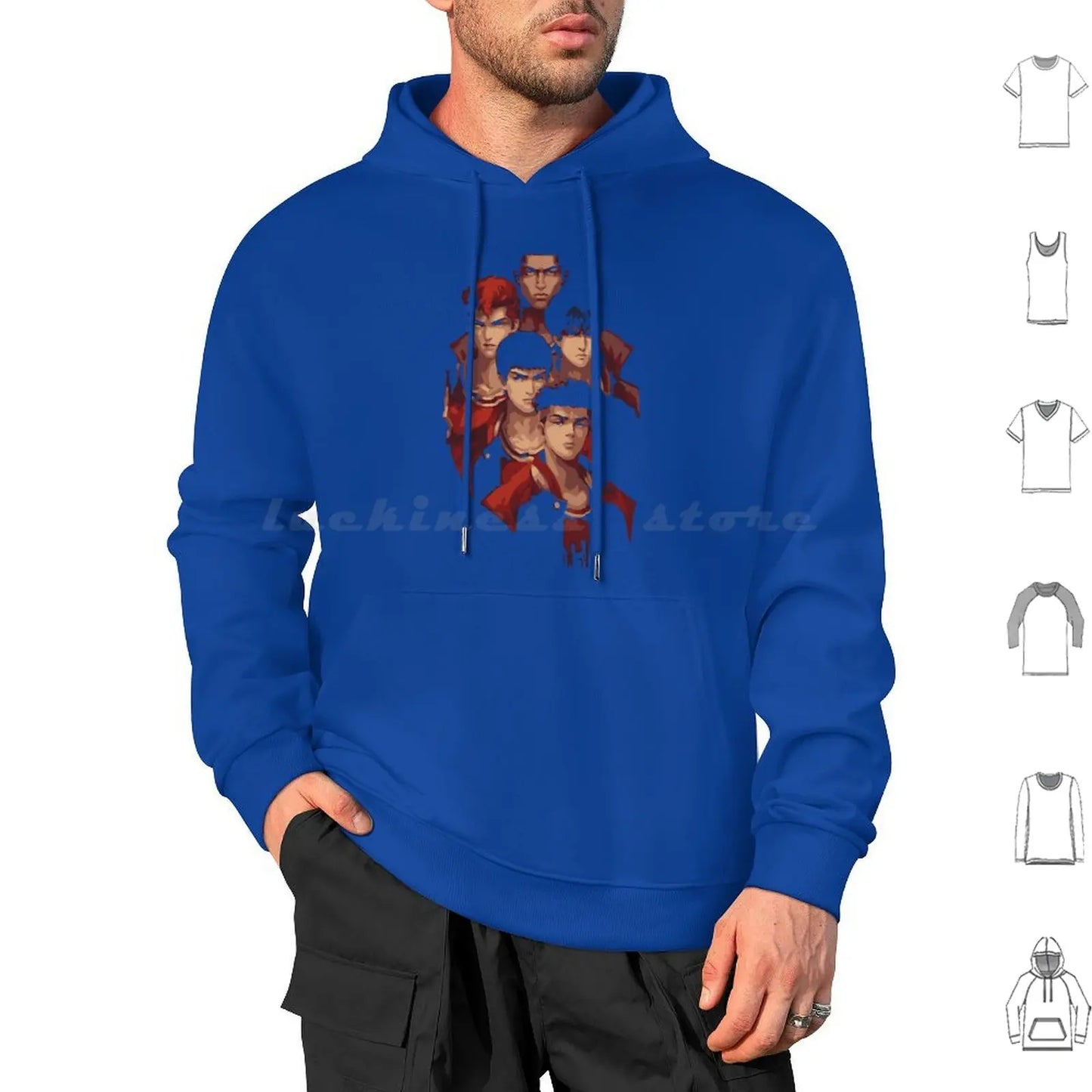 Slam Retro Vintage Hoodie Cotton Long Sleeve Anime Slam Manga Basketball Japan Shohoku Hanamichi Sakuragi Sakuragi