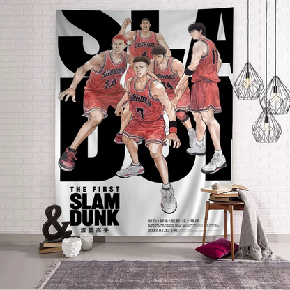 Anime SLAM DUNK Sakuragi Tapestry Art Printing Art Science Fiction Room Home Decor Wall Art Decor