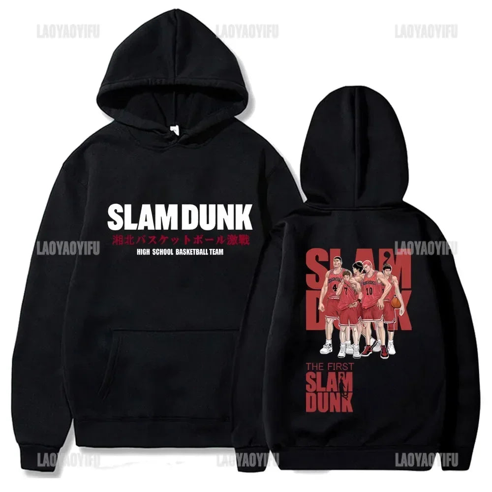 Slam Dunk Anime Hoodie Men Sakuragi Hanamichi Kaede Rukawa Hooded Sweatshirs Classic Japanese Manga Autumn and Winter Pullover