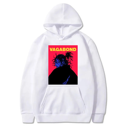 Harajuku VAGABOND Miyamoto Musashi Print Graphic Man Hoodies Acg Fans Streetwear Hipster Otaku Clothing Casual Girl Sweatshirts