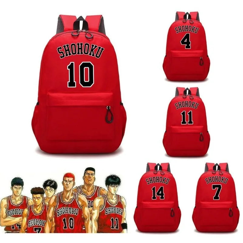Slam Dunk Rukawa Kaede ShinichiMaki Cartoon Cute Backpack Multifunctional Backpack Gift for Middle and High School Students