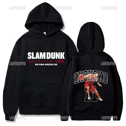 Slam Dunk Anime Hoodie Men Sakuragi Hanamichi Kaede Rukawa Hooded Sweatshirs Classic Japanese Manga Autumn and Winter Pullover