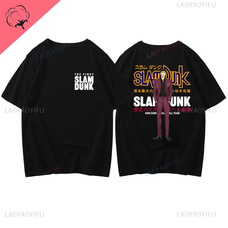 Slam Dunk Basketball Summer Sports Illustrated Short Sleeve T-shirt SlamDunk Sakuragi Hanamichi Printed Man Loose Tide Clothes