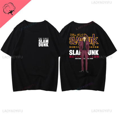 Slam Dunk Basketball Summer Sports Illustrated Short Sleeve T-shirt SlamDunk Sakuragi Hanamichi Printed Man Loose Tide Clothes