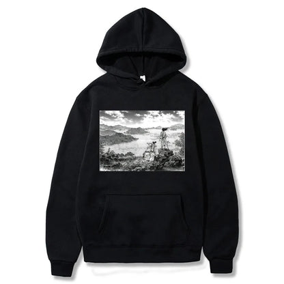 Japan Manga VAGABOND Miyamoto Musashi Print Man Hoodies Acg Fans Streetwear Hipster Otaku Clothing Casual Girl Sweatshirts