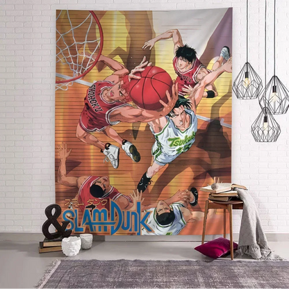 Anime SLAM DUNK Sakuragi Tapestry Art Printing Art Science Fiction Room Home Decor Wall Art Decor