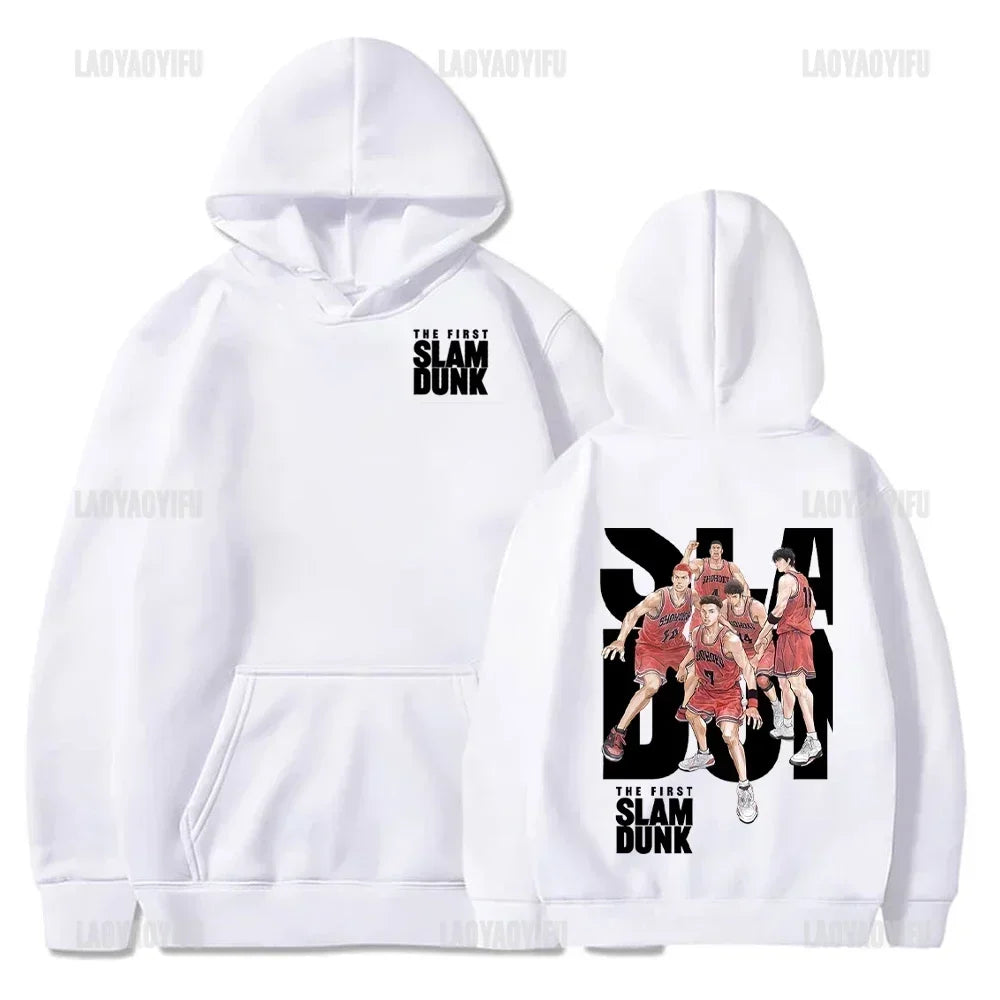 Slam Dunk Anime Hoodie Men Sakuragi Hanamichi Kaede Rukawa Hooded Sweatshirs Classic Japanese Manga Autumn and Winter Pullover