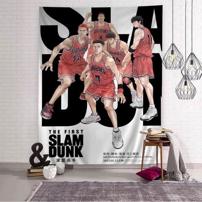 Anime SLAM DUNK Sakuragi Tapestry Art Printing Art Science Fiction Room Home Decor Wall Art Decor