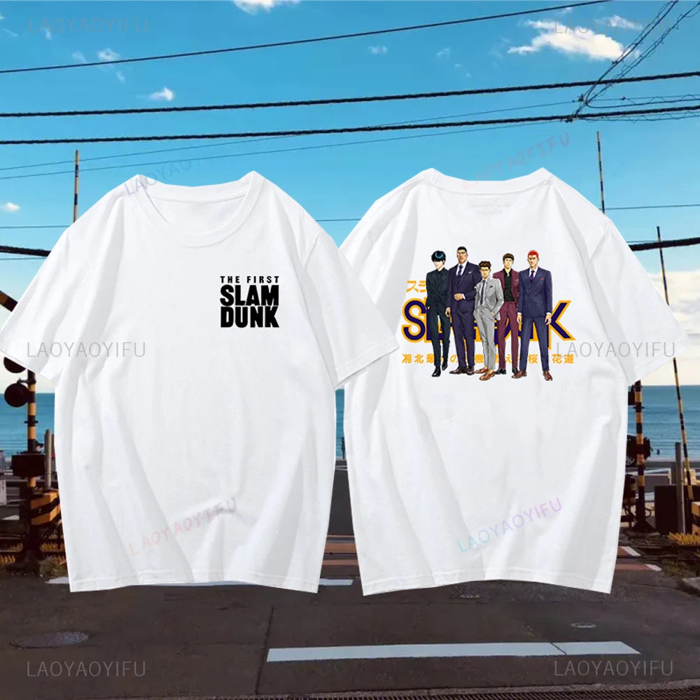 Slam Dunk Basketball Summer Sports Illustrated Short Sleeve T-shirt SlamDunk Sakuragi Hanamichi Printed Man Loose Tide Clothes
