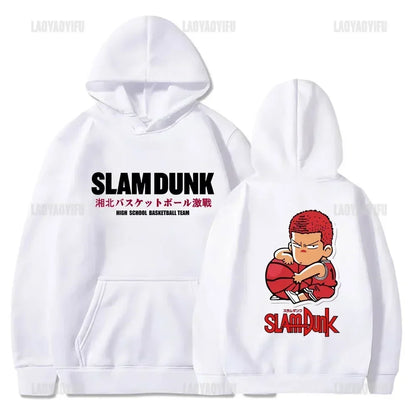 Slam Dunk Anime Hoodie Men Sakuragi Hanamichi Kaede Rukawa Hooded Sweatshirs Classic Japanese Manga Autumn and Winter Pullover