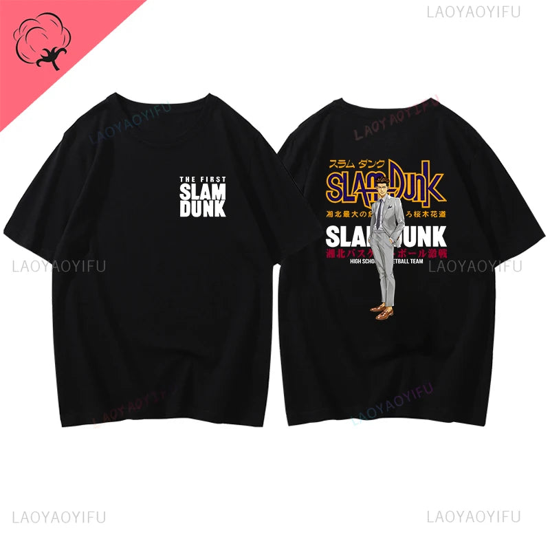 Slam Dunk Basketball Summer Sports Illustrated Short Sleeve T-shirt SlamDunk Sakuragi Hanamichi Printed Man Loose Tide Clothes